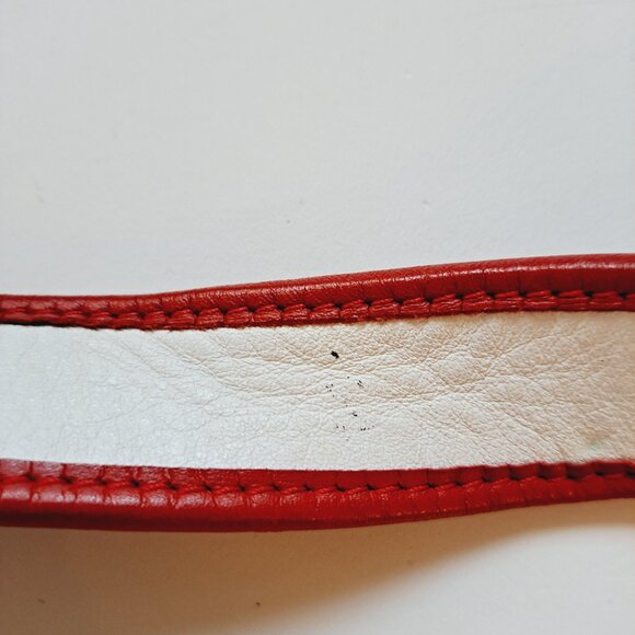 Dolce & Gabbana Red White Leather Synthetic Belt Size 75 main image 6